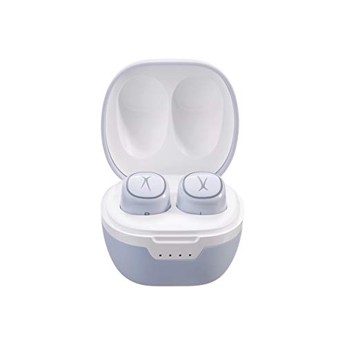 Altec Lansing NanoPods - Auriculares verdaderamente inalámbricos con funda de carga, TWS Auriculares Bluetooth impermeables con controles táctiles para viajes, deportes, correr, trabajar (ICY) Cover