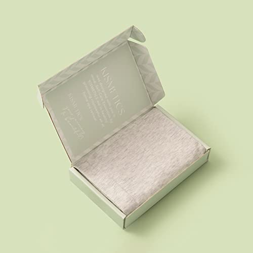 Kismetics - Tee Shirt Drying Wrap, Frizz Free, Soft & Lightweight, Hair Drying Turban, Gentle Drying Towel Wrap With Button, For Long Hair (Salt & Pepper) #TOP3