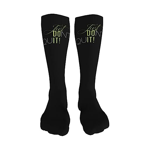 Just Don'T Quit Knee High Socks For Women Long Tube Socks Athletic Compression Socks Unisex High Socks Girls3