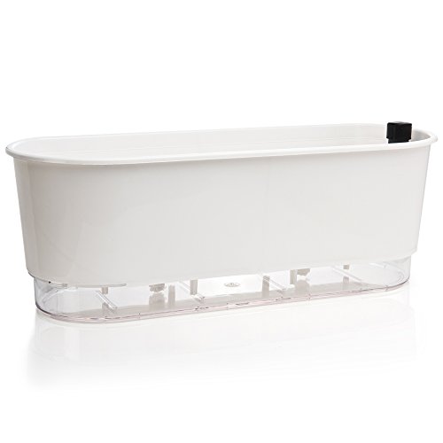 Jardineira Vaso Raiz Autoirrigável 40cm Auto Irrigável Branco