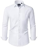 DEMEANOR Mens Dress Shirts Long Sleeve Dress Shirts for Men Slim fit Shirt Mens Casual Shirts Non-Iron Men Formal Shirts