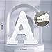 AOCEAN 4 Inch White Wood Letters Unfinished Wood Letter for Wall Decor Decorative Standing Letters Slices Sign Board Decoration for Craft Home Party Projects (A)