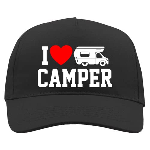 Generico Casquette Camper pour Homme et Femme Gadget Cadeau Campériste - I Love Camper, I Love Camper, Taille Unique