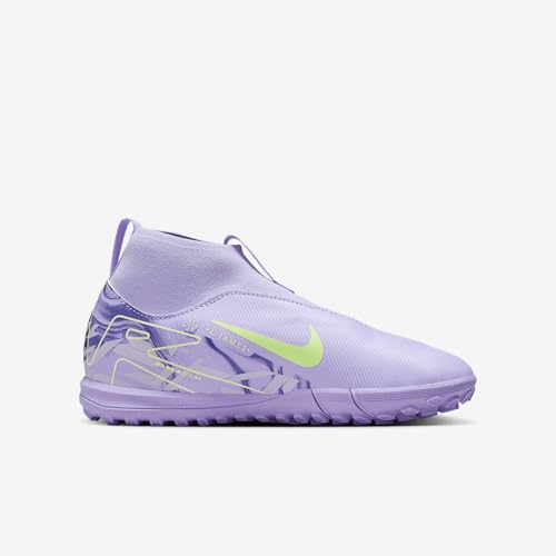 Nike United Jr. Mercurial Superfly 10 Academy Big Kids' TF High-Top Soccer Shoes (HF1586-500, Purple Agate/Barely Volt)3