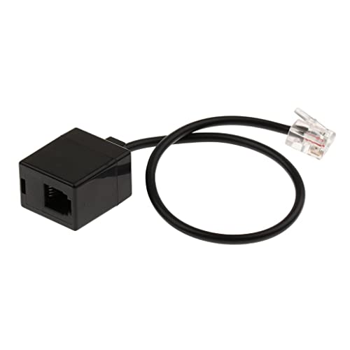 Cable RJ5 de 24,5 cm con conector 4P4C para adaptar auriculares de teléfono fijo