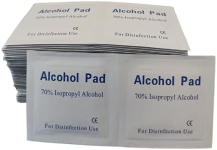 Nillkanth 100PCS Disposable Alcohol Wipes, Alcohol Pad Individually Wrapped Disposable Alcohol Prep Pads Swabs