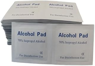 Nillkanth 100PCS Disposable Alcohol Wipes, Alcohol Pad Individually Wrapped Disposable Alcohol Prep Pads Swabs