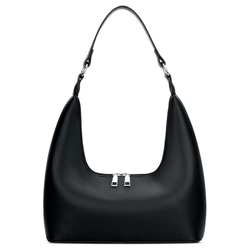 KKXIU Shoulder Bags for Women, Underarm Hobo Handbag Clutch Crossbody Purse with Removable Strap and Zipper Closure