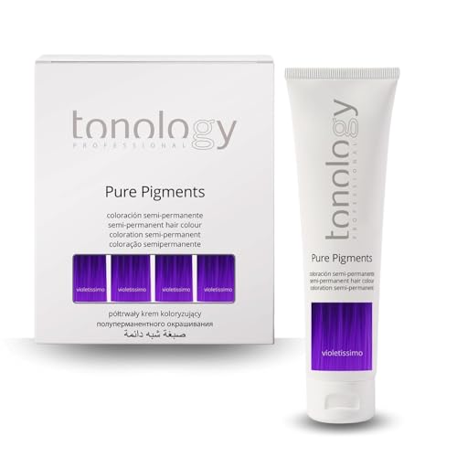 Tonology Pure Pigment Violetissimo | Tinte Semipermanente sin Amoniaco, Tinte Fantasía, Mascarilla, Aporta Nutrición y Brillo, Violeta - 1 Unidad 100ml