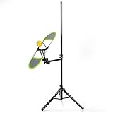 Pickleball Topspin Trainer,Dual-Sport Training aids for Pickleball&Tennis,Portable Pickleball Practice Equipment,360°Rotation&Height Adjustable,No Pick-Up Training Tool for Indoor/Outdoor Use