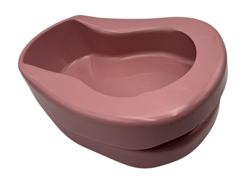 2 Pack Nursing Heavy Duty Rose Contour Bed Pan for Adults Elderly Bedridden Patients, Hospital and Home Use