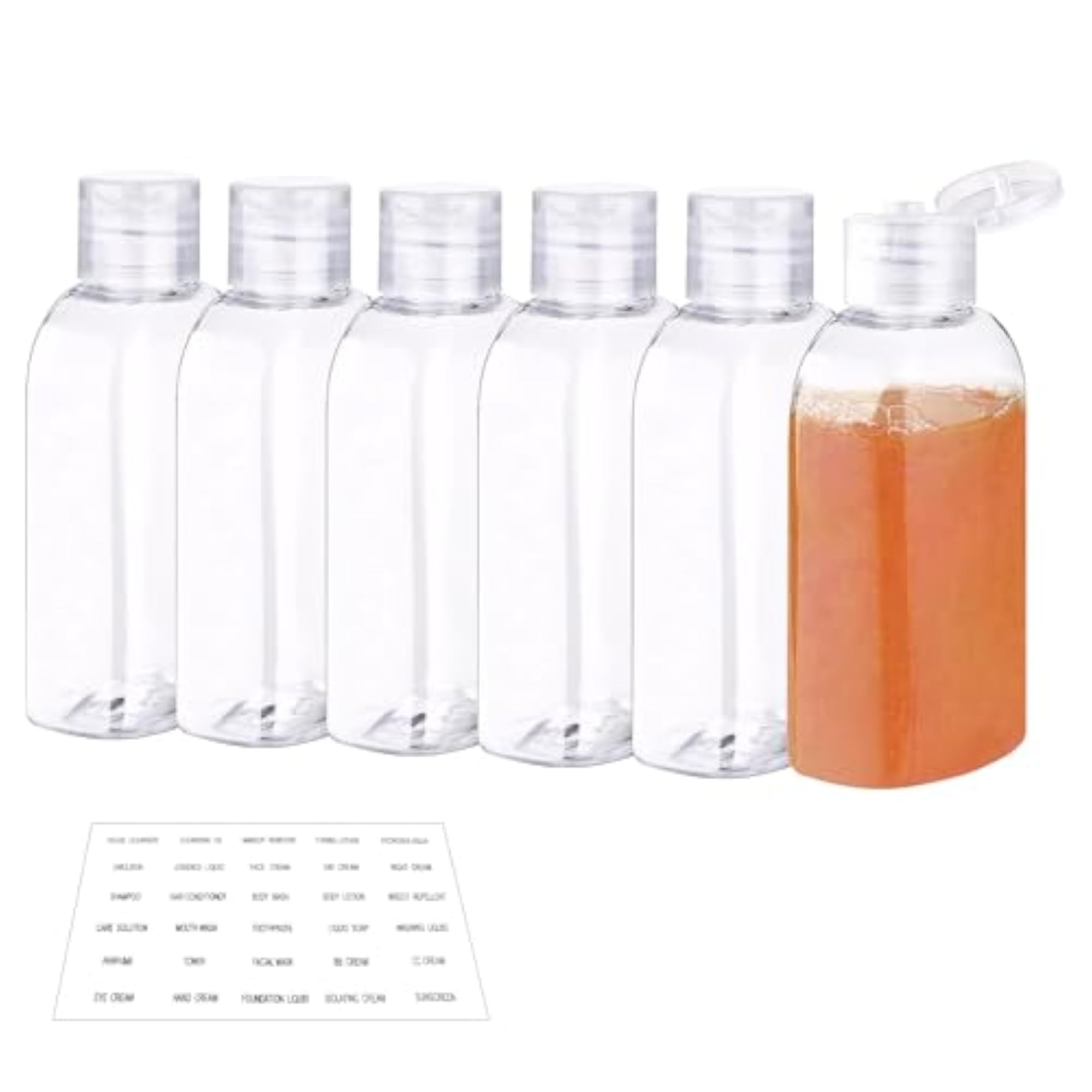 Travel Bottle Set with Flip Cap 3.4 oz/100 ml