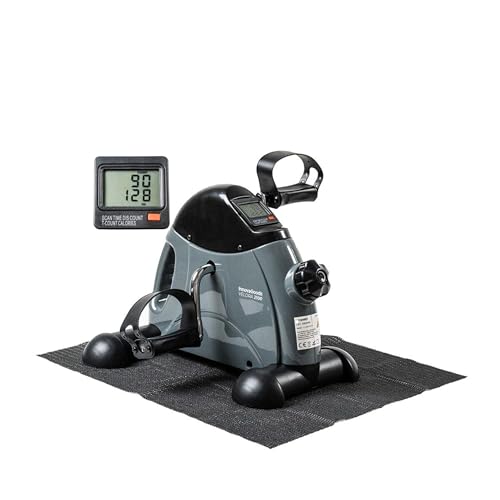 InnovaGoods® Pedales Estaticos, Pedaleador Estaticos, Máquinas de Piernas, Ejercitador de Pedal. Pedales estaticos Personas Mayores Ideal para Realizar fácilmente Gimnasia pasiva. Gris