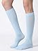 Syhood 1 Pairs Baby Blue Valentine's Day Knee High Socks Mardi Gras Thigh High Socks for Women Easter St. Patrick's Day Party Costume