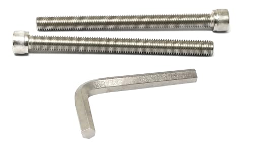 Image of iexcell 2 Pcs M12 x 140mm Thread Pitch 1.75 mm Stainless Steel 304 Hex Socket Head Cap Screws Bolts Kit