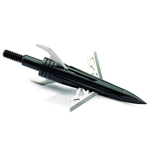 New Archery Products Nap Dk4 Hunting Bow Spitfire Hybrid Mechanical 1 3/4" Cutting Diameter Compound Broadhead 3 Pieces Pack, 100 Grain,Black #TOP2