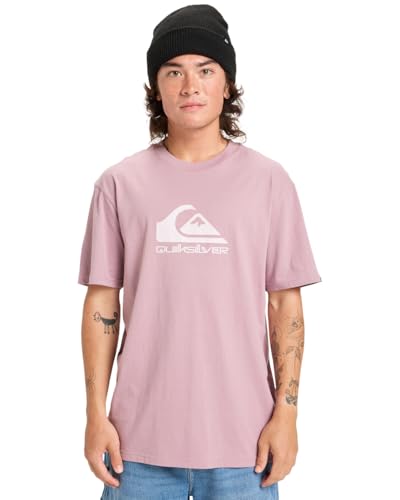Quiksilver EV Comp - Camiseta de Manga Corta con Logotipo S, Color Morado