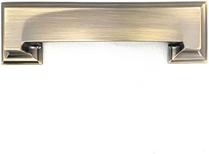 French Furniture Fittings Set of 4 Art Deco Kitchen Cabinet Square Cup Handles 2 Sizes - Image 3