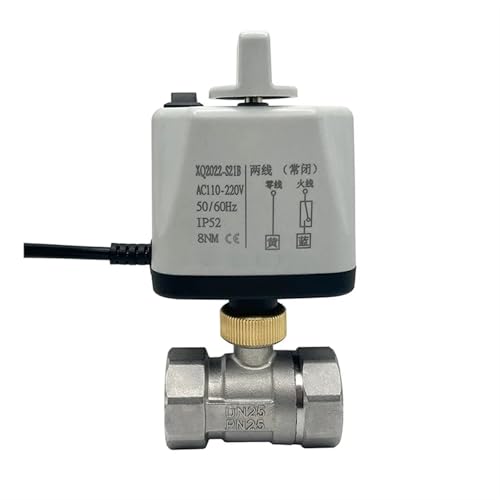 Vanne motorisée acier inoxydable DN15 avec commande manuelle pour installation premium