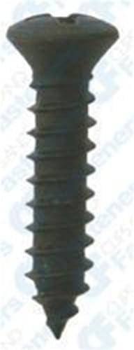 100#8 X 1-1/2" Phillips Oval Head Tapping Screws Black