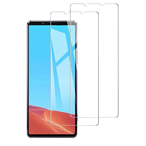 DXFAU Xperia 1 II 強化ガラスフィルム SOG01 SO-51A 高透過率 気泡防止 指紋防止 飛散防止 滑らかなタッチ操作 貼り付け簡単【2枚入り】