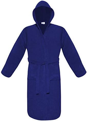 A&B Traders Mens Womens Hooded Bathrobe 100% Soft Cotton Terry Towelling Dressing Gown House Coat