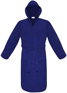 A&B Traders Mens Womens Hooded Bathrobe 100% Soft Cotton Terry Towelling Dressing Gown House Coat