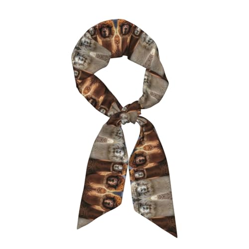 Pañuelo para mujer, diseño de alpacas con texto en inglés 'I Love Alpacas', regalo de primavera, accesorio ligero para el cuello, Negro, talla única