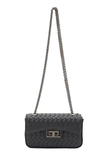 NAEMI Bolso de Mano, Clutch para Mujer, Negro, Talla única