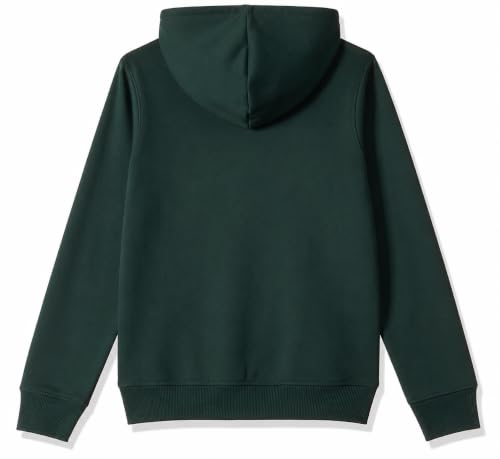 Image of Cloth Theory Girls Solid Cotton Fleece Hoodie | Soft Full Sleeve Hooded Sweatshirt with Kangaroo Pocket | Comfortable Casual Winter Wear for Girls | Stylish Everyday Pullover | 7-8 to 13-14 Years