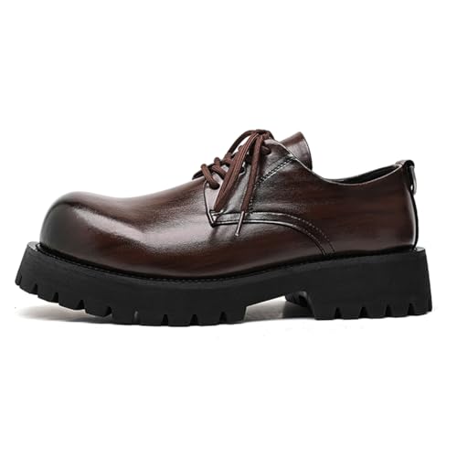 Men's Upturned-Toe Platform Dress Shoes Fashion Formal Business Work Office Casual Chunky Oxfords3