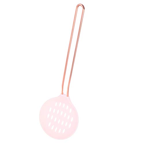 Hemoton Colher de nylon com alça de aço inoxidável, resistente ao calor, antiaderente, cozinha, serv