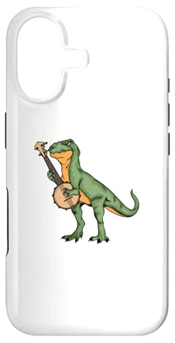 Custodia per iPhone 17 Dinosauro Banjo Player Bambini Country Music Bluegrass Banjo