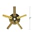 2 Pack Universal Antique Grandfather Clock Key, Brass 5-Way Winding Keys (Odd and Even)