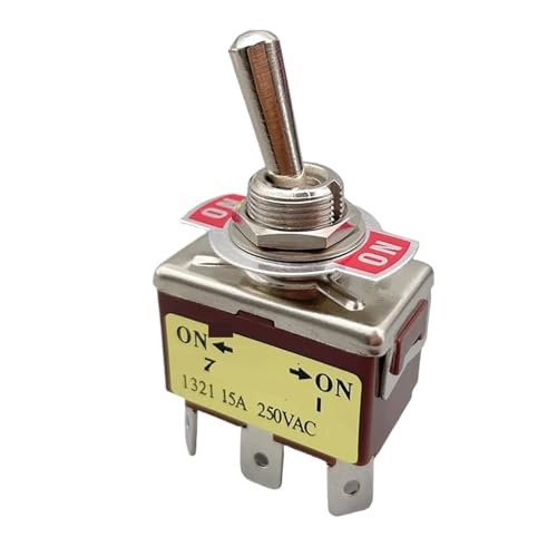 Interrupteur d'alimentation E-TEN1321 ON-ON anti faux contact 6 pieds marron
