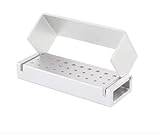 LA MIERE Dental Bur Blocks Autoclavable, Disinfection Diamond Burs Drill High Speed Block Aluminum Opening Box Dentist Tool - Silver