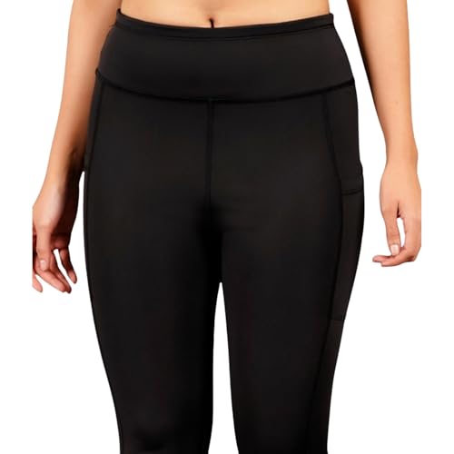 Image of NINQ high Waist Women Gym Compression Pants for Workout with Pocket, Yoga & Exercise, Active Wear Legging Sports Tights Trousers with Comfortable Fit for Running, Jogging & Training