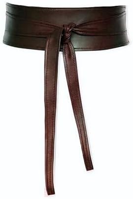 Leather Obi Belt for Women 4 inches Wide Wrap Waistband Handmade