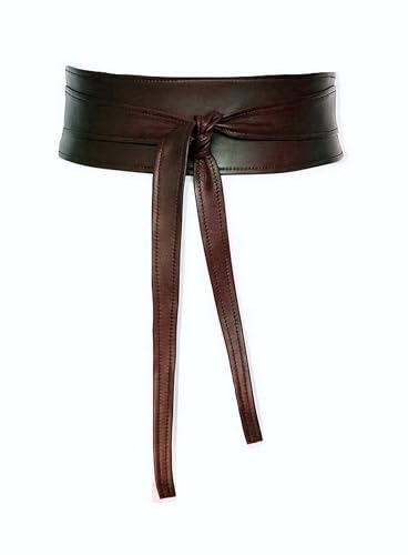 Leather Belt for Women Obi Belt 4 inches Wide Wrap Waist Belt Genuine leather Cincher Belt Handmade