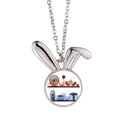 Collier pendentif lapin de parc d'attractions le cadeau d'anniversaire idéal