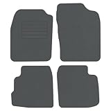 Tapis de sol en velours haut de gamme pour Daihatsu Cuore L276 année de construction 2007-2013 avec protège-talon Ajustement parfait Gris