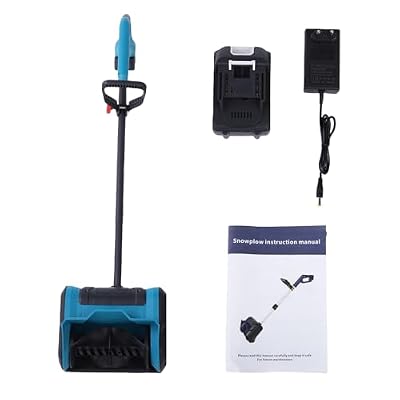 YWBL-WH Soplador de Nieve Inalámbrico Pala Quitanieves Eléctrica de 21 V 800 W 30000 R Min con Diseño Plegable Auxiliar 11 Pulgadas de Ancho Distancia de Tiro de 8 M para Uso en Pasarelas de
