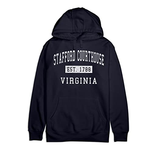 Hometown Apparel Stafford Courthouse Virginia Classic Established Premium Cotton Hoodie