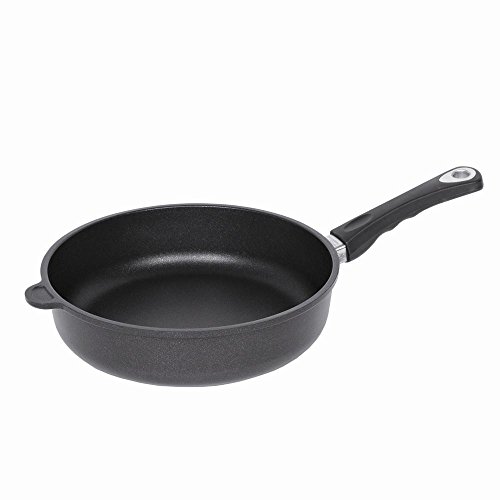 AMT Gastroguss Bratpfanne, 28 cm Ø, 7 cm hoch, Schmorpfanne, fester Stiel, nicht...
