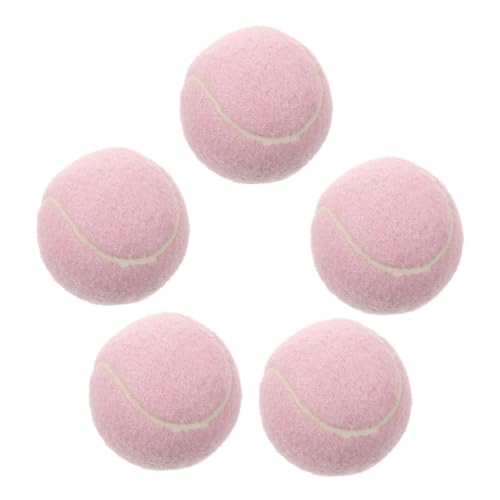 BESPORTBLE 5pcs Girls Tennis Balls Pink Lightweight Bouncy for Training and Play Starter Toys for Boys and Girls