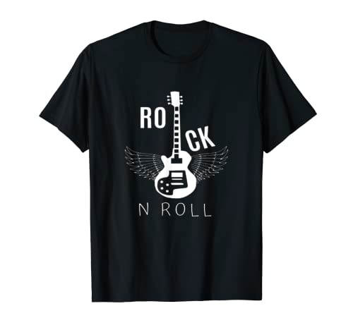 Rock N Roll E-Gitarre Wings Rockers Fans Jungen & Mädchen T-Shirt