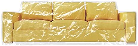 wokire Clear Thicker Couch Cover Water Proof Sofa/Heavy Duty Couch Cover-Protection Against Cat Dog Clawing, Vinyl Sofa Slipover -for Storage and Moving