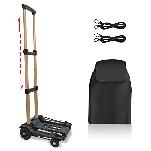 Carretilla plegable con 4 ruedas y carga de 88 lb