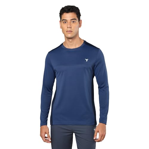 Image of TECHNOSPORT Men Polyester Slim Fit T-Shirt - (P725 P) Pack of 1