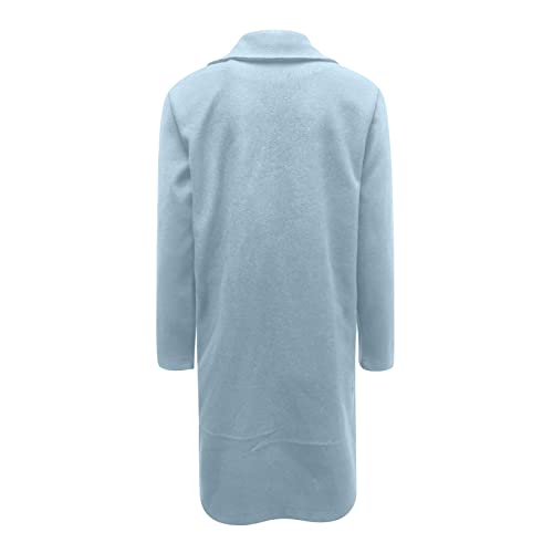 2022 Winter Trench Coat Women Ladies Elegant Lapel Button Down Blazer Casual Work Wear Long Windbreaker Trench Coats #TOP3